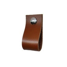 Charger l'image dans la galerie,    poignee cuir boucle marron brillant 1